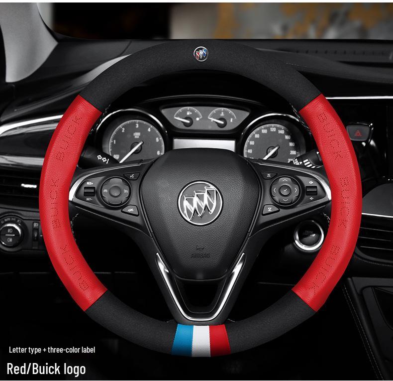 Buick Steering Wheel Cover: Suede & Leather for Envision, LaCrosse, Regal, Verano
