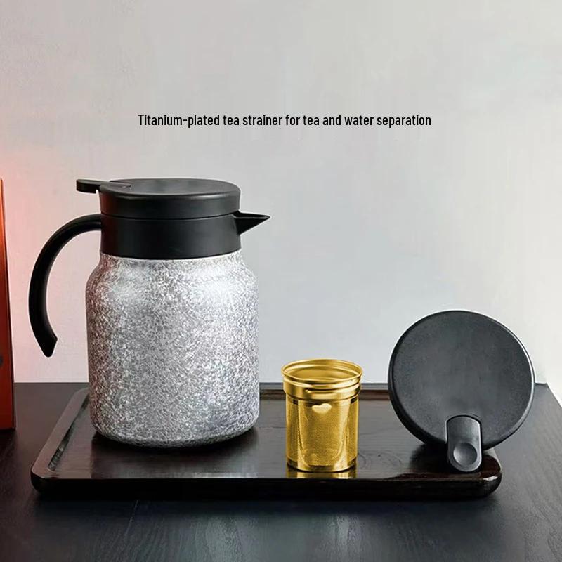 Quange Titanium Lined Insulated Tea Maker Thermos with LED Display