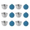 Salad Dressing Container 1.6oz Leakproof Airtight Dip Container with Lids Reusable Stainless Steel Condiment Cups for Lunch Boxes Picnics And Travel