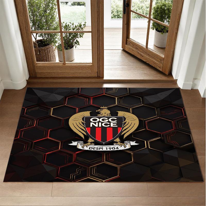OGC Nice FC Design Crystal Velvet Rug Soft Decorative Mat for Bedroom Entrance