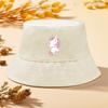 1 pcs Lovely Unicorn Print Bucket Hat Solid Color Polyester Hat Man Suns-Protect Hats For Women Ideal Choice For Hiking