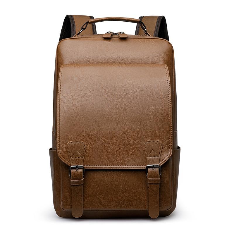 

Чоловічий бізнес-рюкзак з відділенням для ноутбука – Вінтажний рюкзак з ПУ шкіри для роботи, подорожей та коледжу – Міцний та стильний дизайн у кількох кольорах хакі