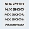 Glossy Black ABS Letters NX200 NX300 NX200t NX300h HYBRID Emblem For Lexus Car Trunk Logo Sticker Badge Accessories