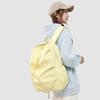 Solid Color Student Schoolbag Large Capacity Nylon Backpack