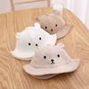 Spring Summer Baby Bucket Hat Cute Bear Ear Newborn Panama Cap Solid Color Outdoor Beach Kids Baby Boy Girl Sun Hats Bonnet
