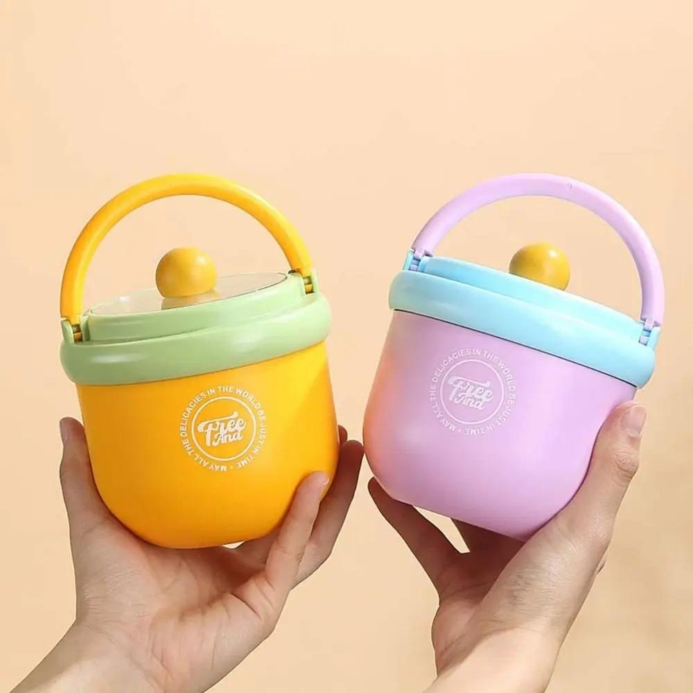 500/600ml Soup Cup Portable Storage Bottles Sealed Bowl  For Breakfast Oat Milk Fruit Salad