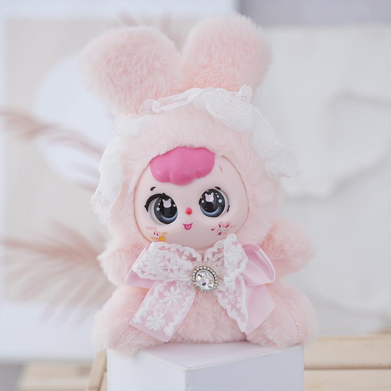 Plush Bunny Fairy Doll Keychain With Pp Cotton Fill For Gift And Bag Decor