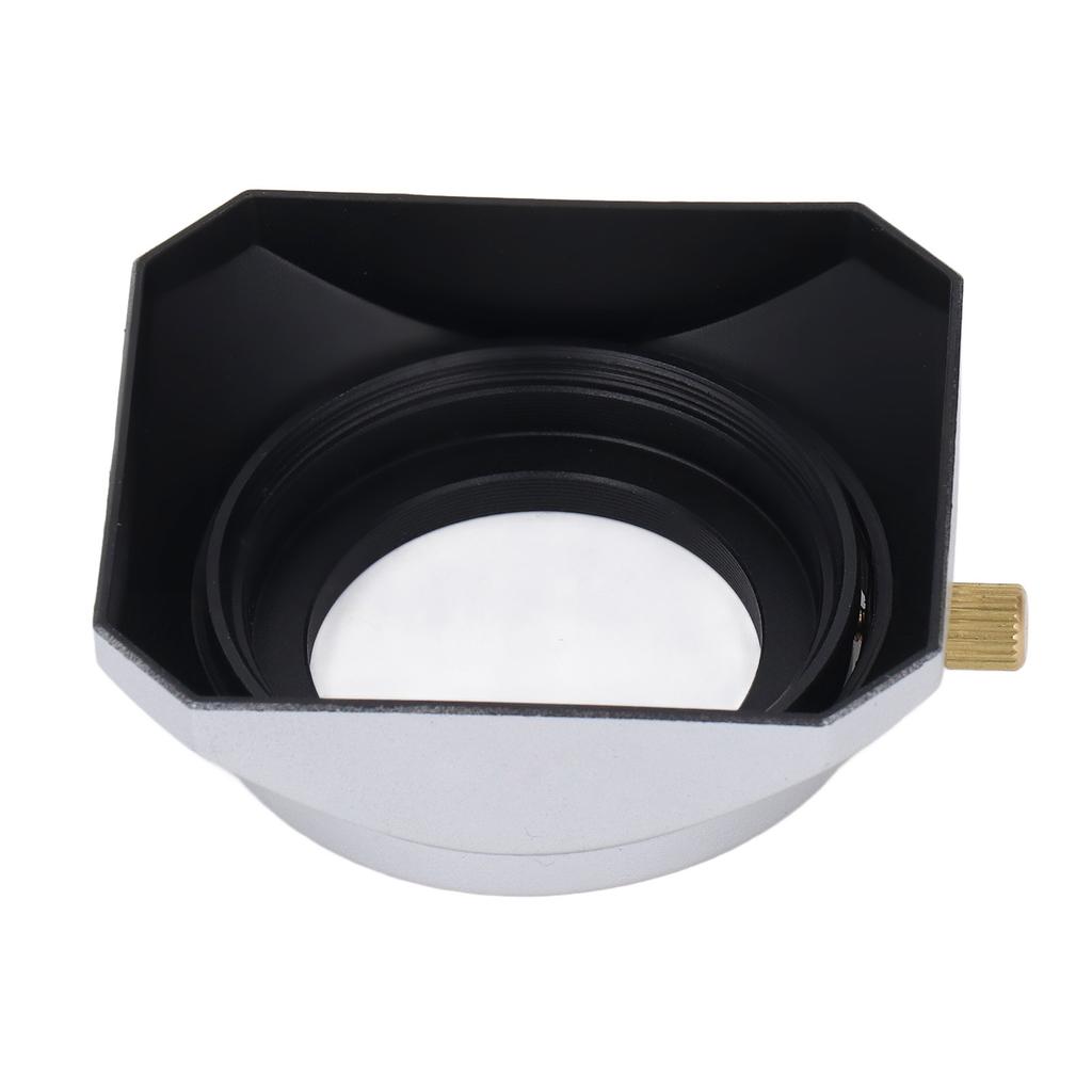 39mm Lens Hood Professional Vintage Style Metal Digital Camera Lens Hood for 39mm Camera Lens Silver