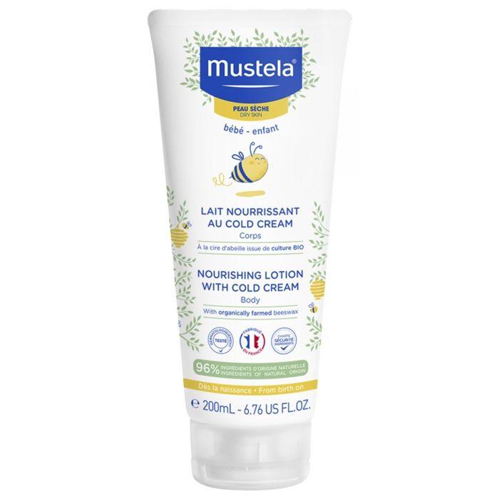 Mustela Lait Nourrissant Au Cold Cream À La Cire d'Abeille Bio Peau Sèche 200 Ml