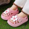 Girls' Summer Princess Sandals - Soft EVA Non-slip Sole, Flower Design for Indoor/Outdoor Use