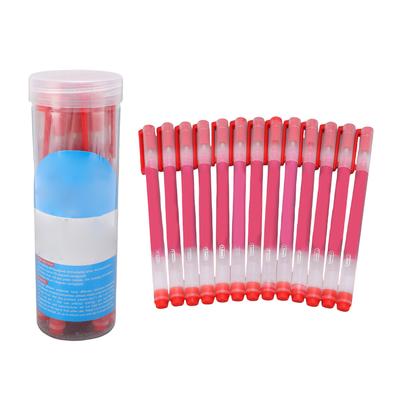12Pcs Heat Erasable Pen for Fabric Embroidery Sewing Quilting Cloth Leather Marker Red