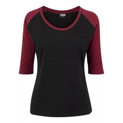 Urban Classics Womens/Ladies Contrast Raglan 3/4 Sleeve Top