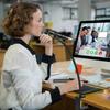 Microphone Desk Mount with Clip Thick Tube Non-Slip Pad Microphone Boom Arm Desk Holder with Clip for Podcast Singing Live