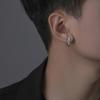Green Diamond Snake Earrings Versatile Fashion Trend Cobra Ear Buckle Retro Cold Wind Texture Snake Earrings