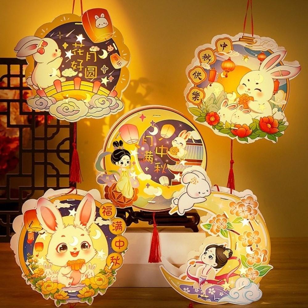 Luminous Rabbit Lanterns Cartoon Lantern DIY Material Package  Mid-Autumn Festival