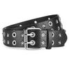 Gothic Double Row Buckle Waistband Metal Men Belt Trend Star Rivet Belt  Jeans Accessories