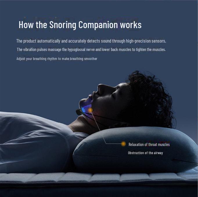 Urządzenie Snore-Correct Smart Throat Pulse: Elektryczna pomoc w zasypianiu, redukująca chrapanie