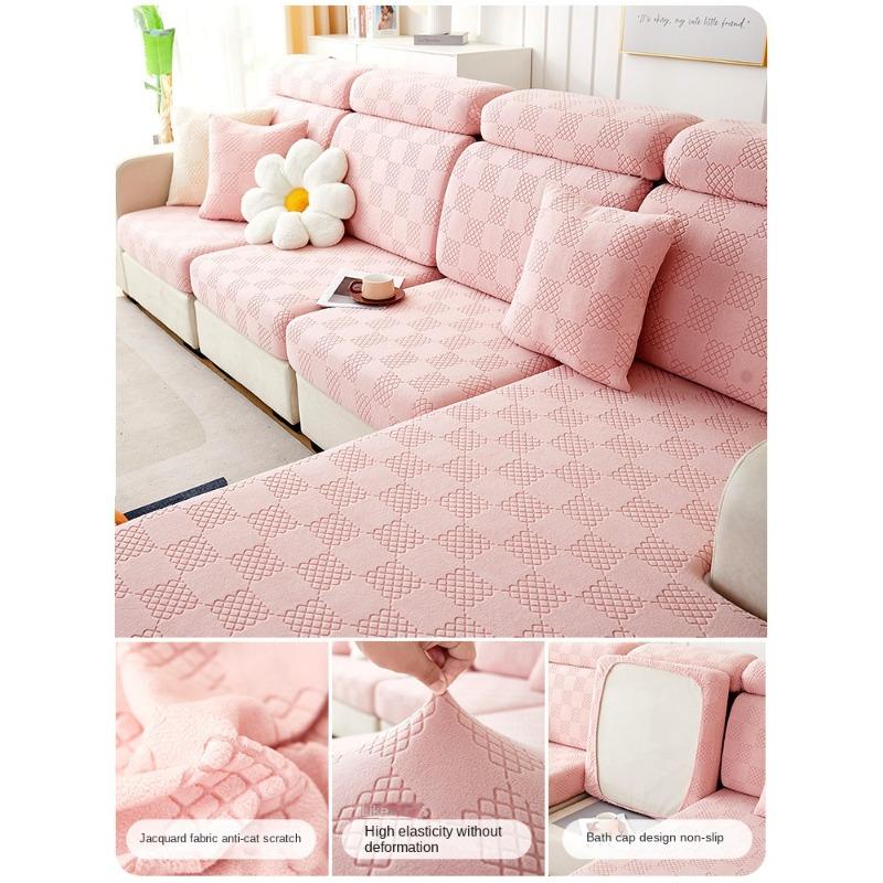 

Эластичный чехол для дивана, новый универсальный чехол Four Seasons для дивана, розовый блок тофу, чехол для сиденья XXL