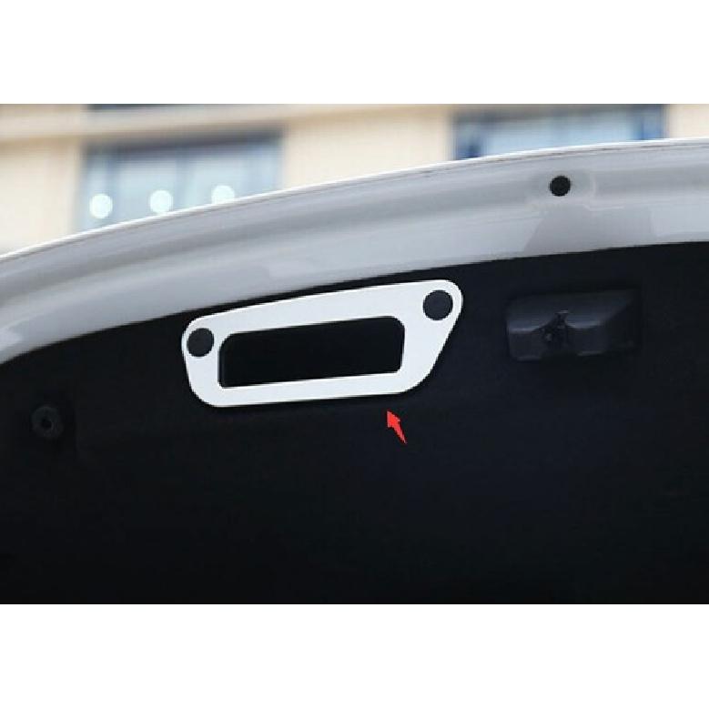 Silver Aluminum Tailgate Rear Door Handle Cover Trim For Benz C-Class 2015-