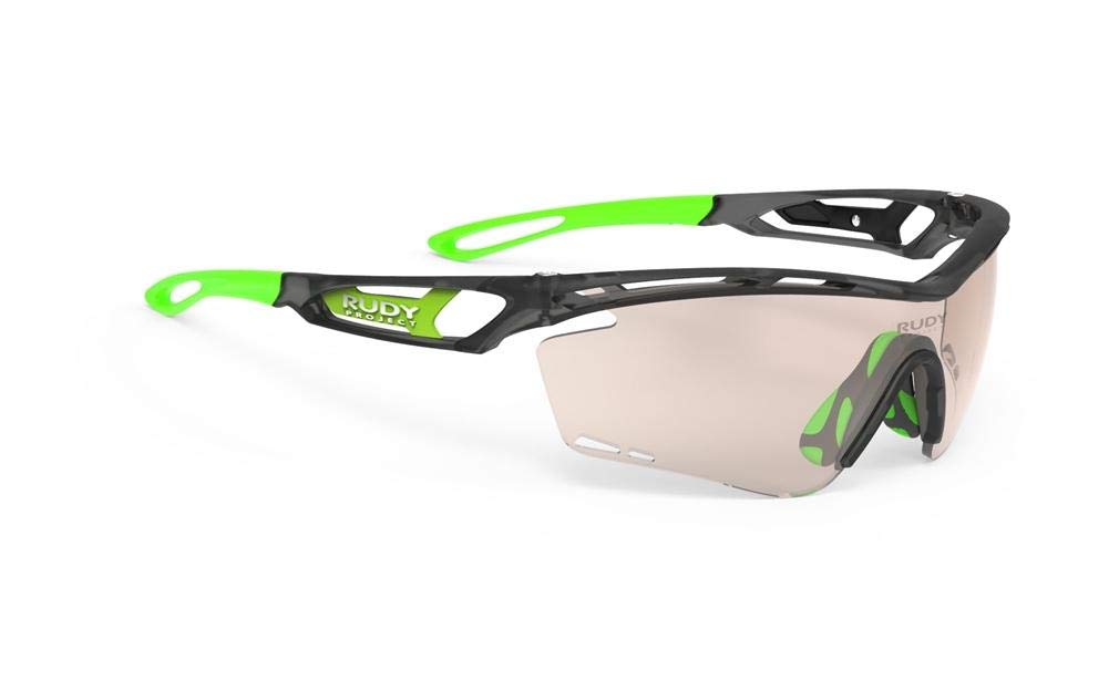 Rudy Project TRALYX Sports Sunglasses for Road and Ice Graphite Frame with Impact X 2 Photochromic Laser Brown Bikes, Cycling, Marathons, Jogging,
