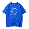 Headphones Men's Fashion Short-sleeved T-shirt Pure Cotton Tee S-6XL