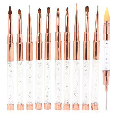 11pcs Set Nail Art Liner Nail Painting Drawing Brush Double Headed Dotting Pen Kit