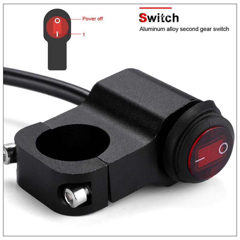 12V 1.6M/2.2M Motorcycle Wiring Relay Harness Switch For LED Spotlight Fog Light With Fuse Electric On Off Switch Cable 2 Wires