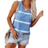 Women's Fashion O-Neck Sleeveless Tank Tops Casual Striped Printing Tops Summer Vest Camisole Ladies Cotton Shirts Pullover Blouses
