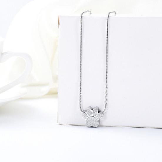 Yousheng Pet Urn Necklace for Ash Paw Print Cremation Keepsake Mini Urn Pendant Memorial Ash Jewelry for Cat Dog Ash Hair Nails