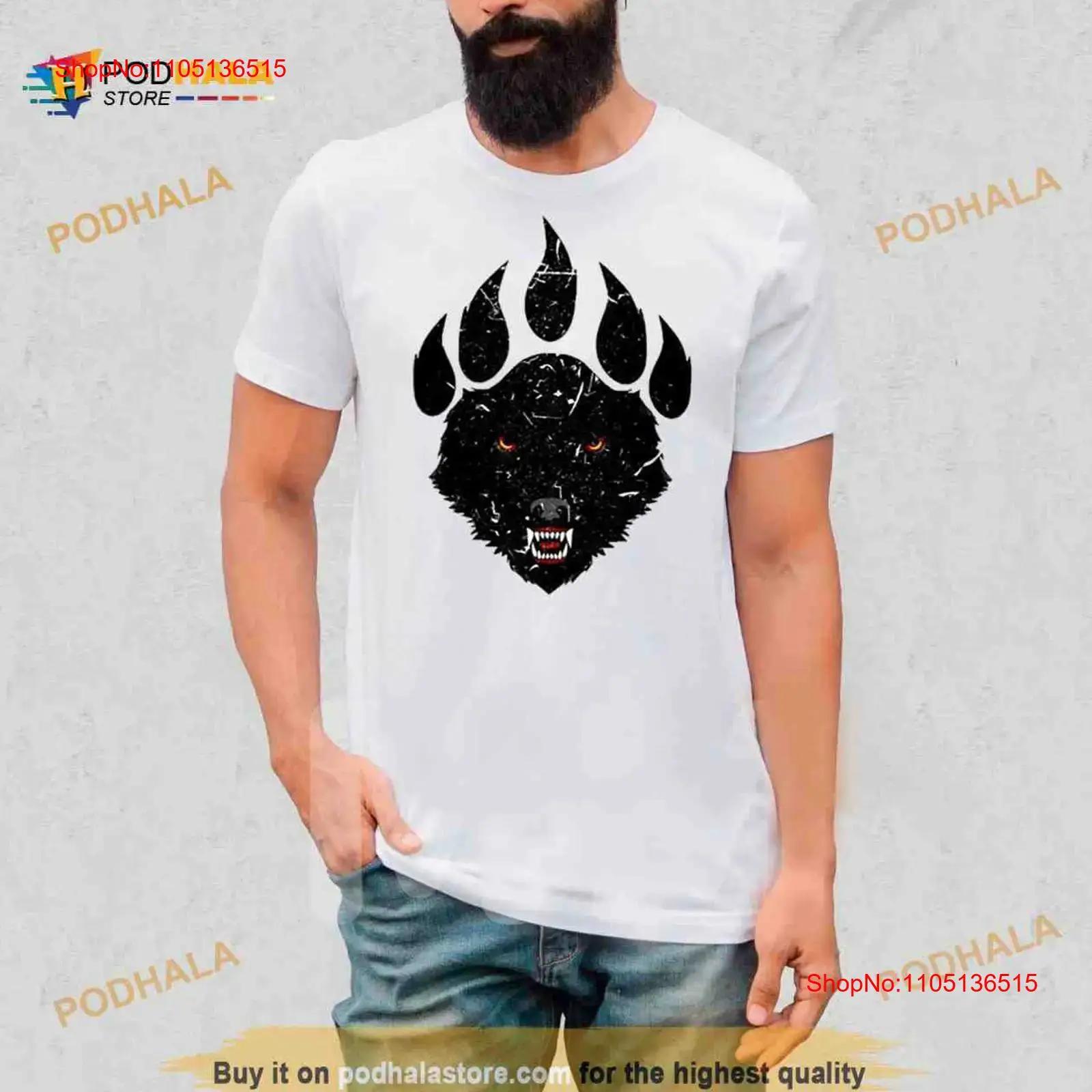 

Wolf Claw Black PrinT T Shirt vintage Washed Casual Slightly streetwear Stretched fashion Unisex homme graphic 5XL різнокольоровий