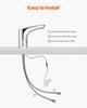 Touchless Bathroom Sink Faucet, Automatic Motion Sensor Restroom Toilet Faucet, Hands-Free Adjustable Cold Hot Single Handle Water Mixer Battery