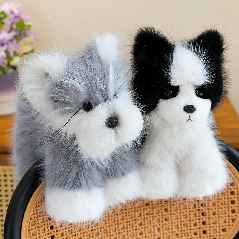 Mengbang Schnauzer Plush Dog Toy - Soothing Doll for Kids' Birthdays