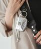 Russet Leather Mini Pouch Charm with Carabiner, RUZ1052189A0002, Free, Silver