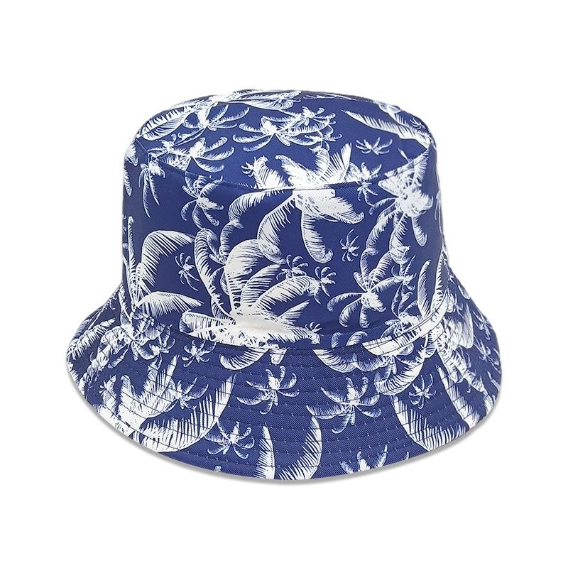 Tree Blackwhite Coconut Print Beach Hat Doublesided Fruit Sun Summer Protect