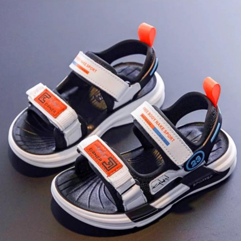 Genuine Leather Soft Sole Kids Sandals Lightweight Beach Sports Shoes for Big Boys Girls Summer