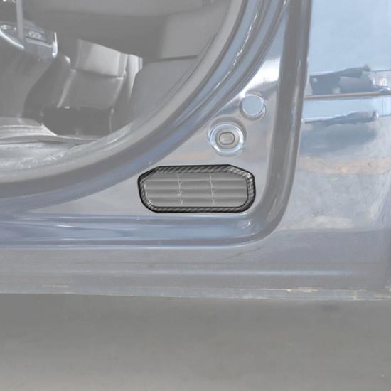 For Dodge Ram 1500 10-26 Carbon Fiber Rear Side Door Air Exhaust Vent Cover Trim
