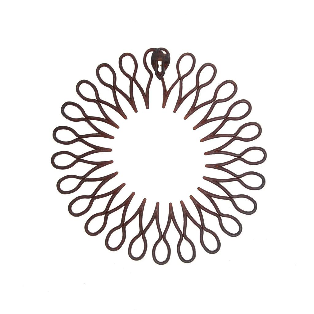 Plastic Full Circle Headbands Hair Hoop Band Clips Hairband Stretch Flexible Comb Teeth Face Wash Fixed Fashion Hair Accessories