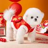 Ubranka dla szczeniaka na Chiński Nowy Rok jesienno-zimowe ciepłe ubranko dla psa średniego i małego kota, pozdrowienia noworoczne dla zwierzaka, noworoczny strój Tang