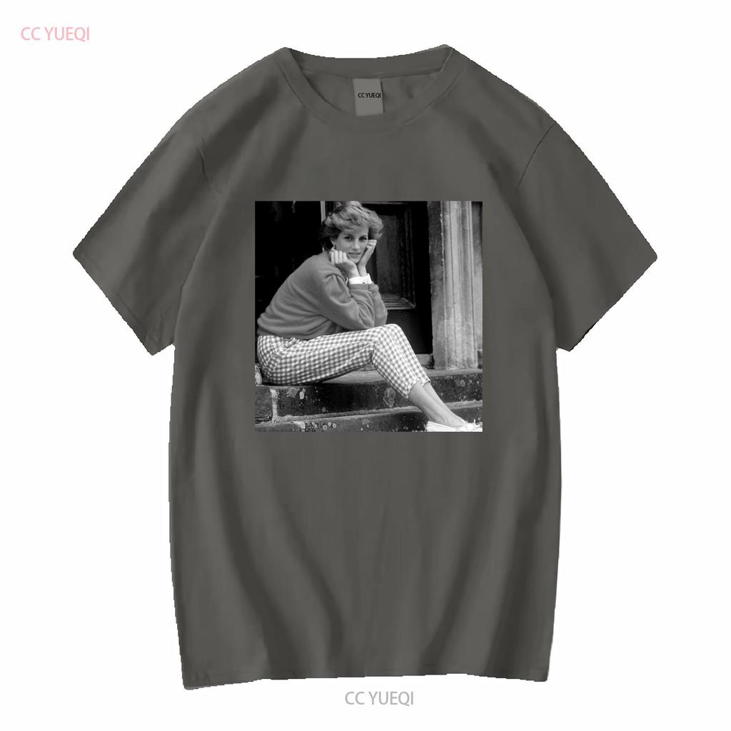 Maglietta Vintage Principessa Diana del Galles Tutte le Taglie Lavaggio Vintage Moda Grafica Comoda Uomo Streetwear Casual Versatile