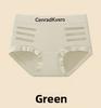 Ladies Summer Sexy Hollow Letter Print Ice Silk Without Trace in Waist Triangle Briefs