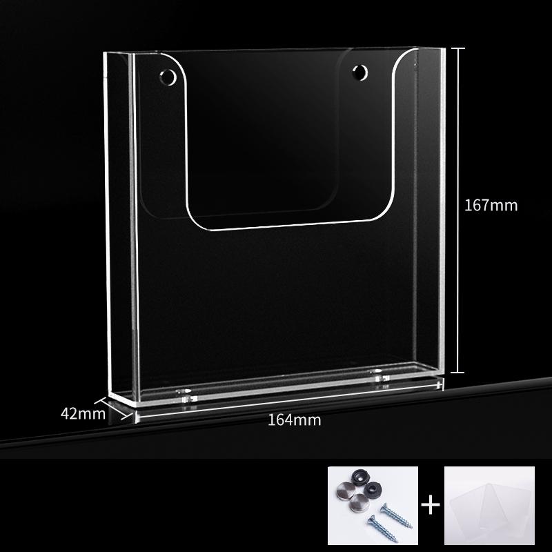 A4/A5 Acrylic Transparent Data Rack Exhibition Promotional Brochure Rack Magazine Medical Record Storage Box Wall Hanging