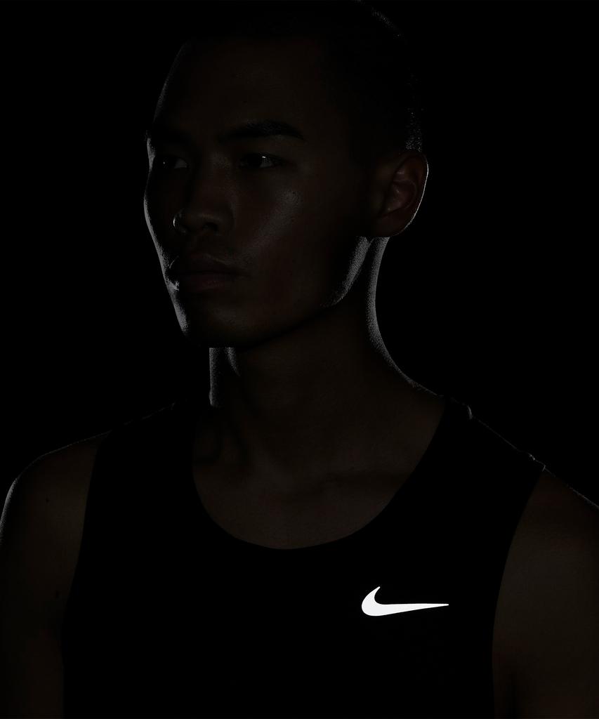 NIKE Dri-Fit Miler Running Tank M - Black:Reflective Silver / Dv9322-010