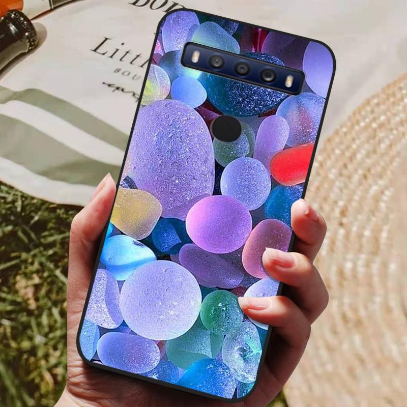 For TCL 10 SE Case Black TPU Silicon Shell For TCL 10SE Phone Cover Tcl 10se Cases T766H T766J T766U T766A Fundas Bumper Marble