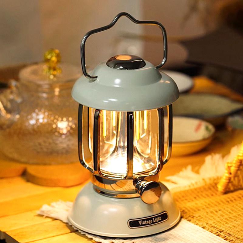 Rechargeable Retro Camping Lantern with Kerosene and Super Long Battery Life