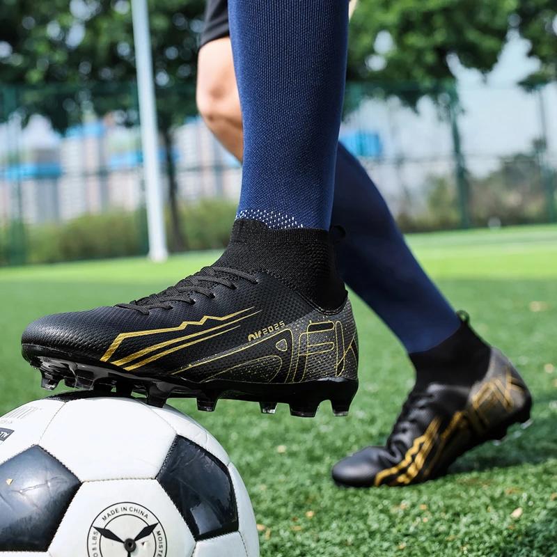 Men Football Shoes Ultralight TF/FG Sneaker Kids Workout Professional Society High Quality Football Shoes Football Boots for Outdoor