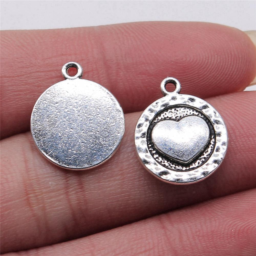 Peach Heart Love Charms Pendant Men's Jewelry Elegant Art Supplies