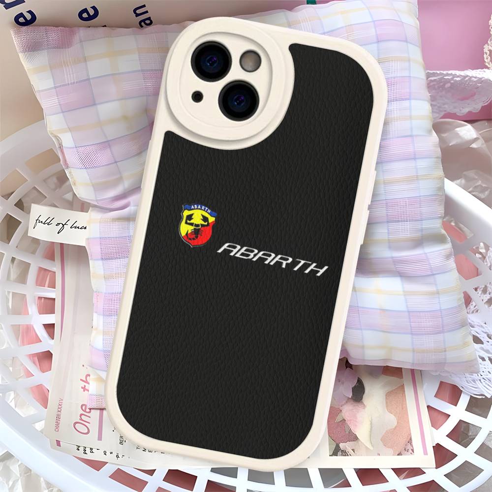 

A-AbarthS-S LOGO Leather Phone Case For iPhone 16 15 14 17 Pro Max 11 12 Mini Plus Soft Shell iphone 12