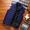 Men' Sleeveless Vest Jackets Winter Fashion Male Cotton-Padded Vest Coats Men Stand Collar Warm Waistcoats Clothing