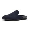 Designer New Men Black BLUE Half Slippers Shoes Casual Suede Pu Leather Mules Moccasins Breathable Loafers Zapatos Hombre