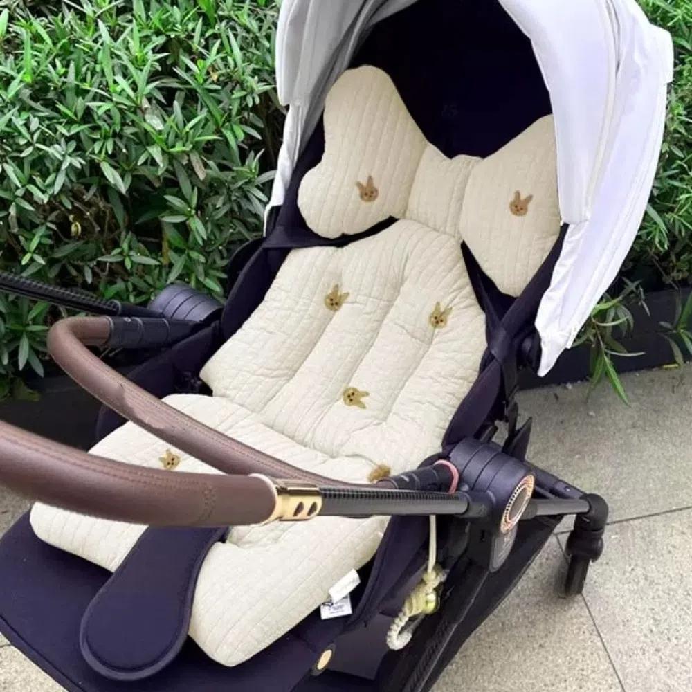 Skin-friendly Baby Pram Cushion Cute Seat Liner Pad Stroller Seat Cushion  Stroller Accessories